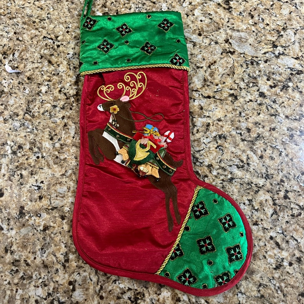 Festive Red and Green Christmas Stocking Set - Picture 3 of 11